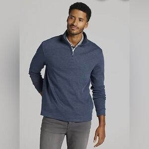 Joseph Abboud Men's French Ribbed Quarter Zip Pullover. Size Large. EUC.